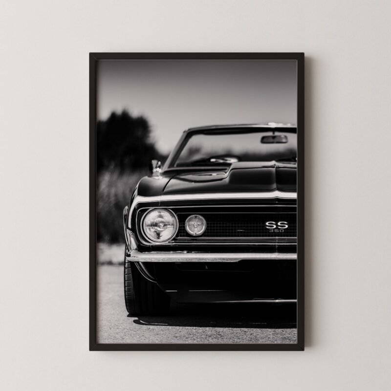 vintage camaro ss 350 vertical premium photography print