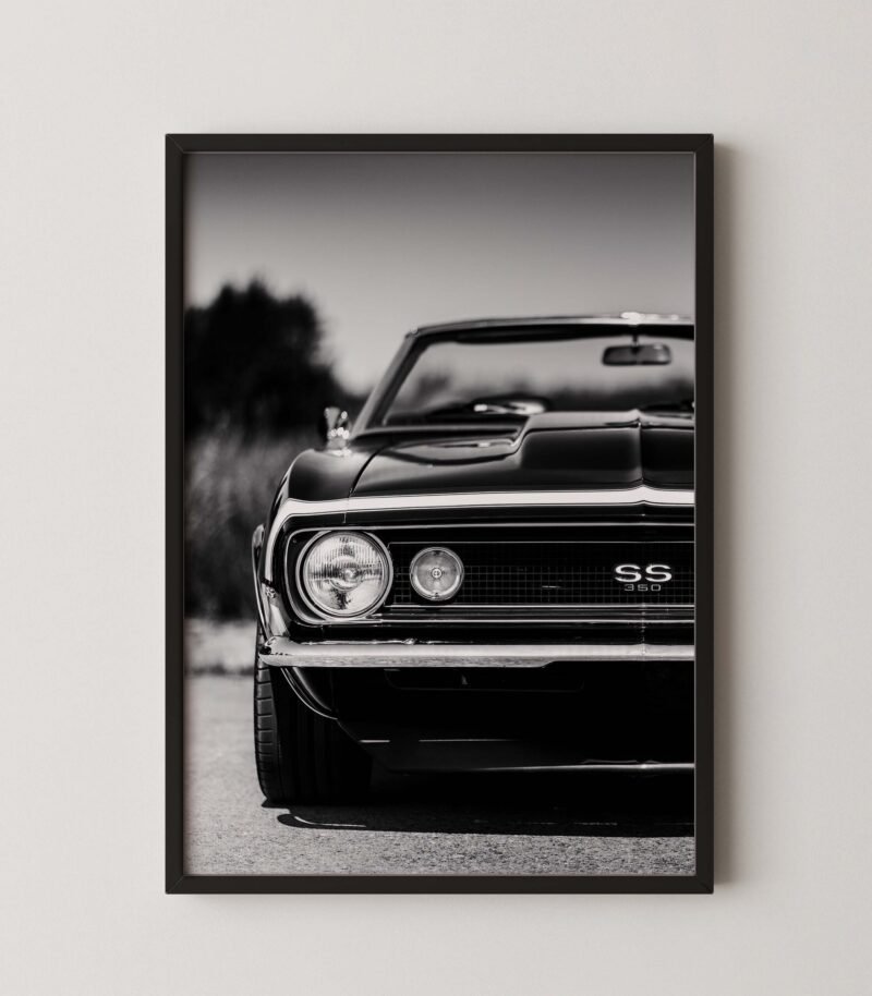 vintage camaro ss 350 vertical premium photography print