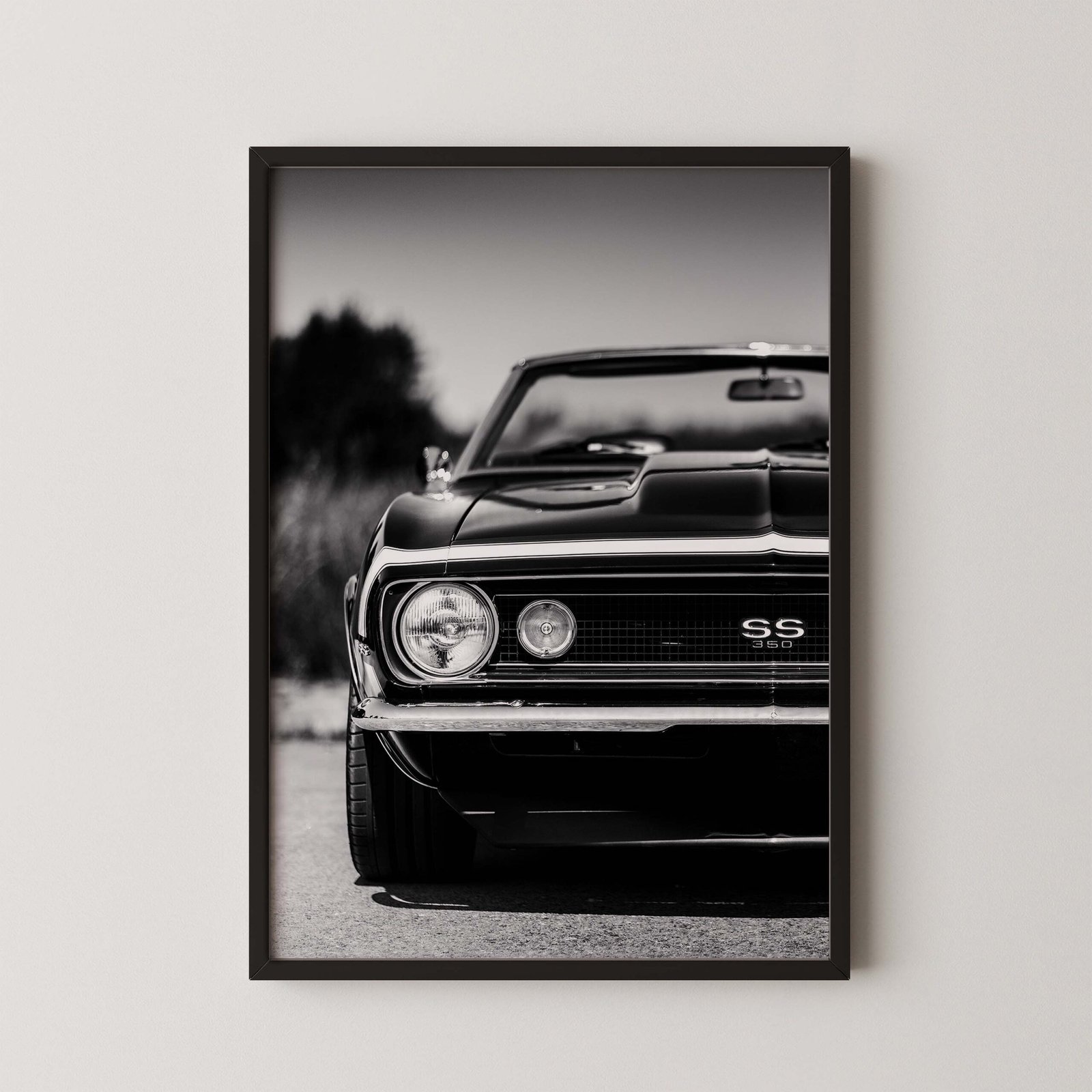 vintage camaro ss 350 vertical premium photography print