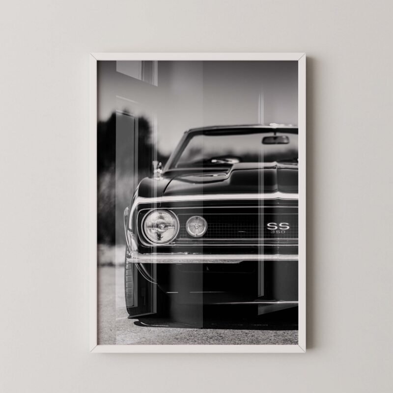 vintage camaro ss 350 vertical premium photography print