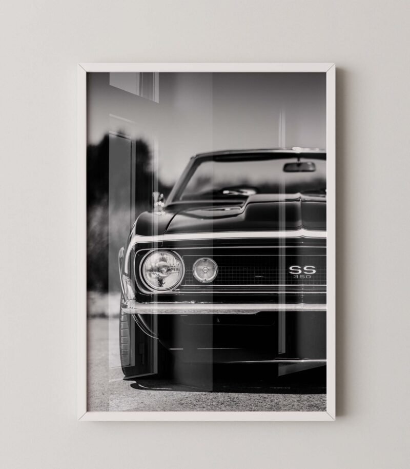 vintage camaro ss 350 vertical premium photography print