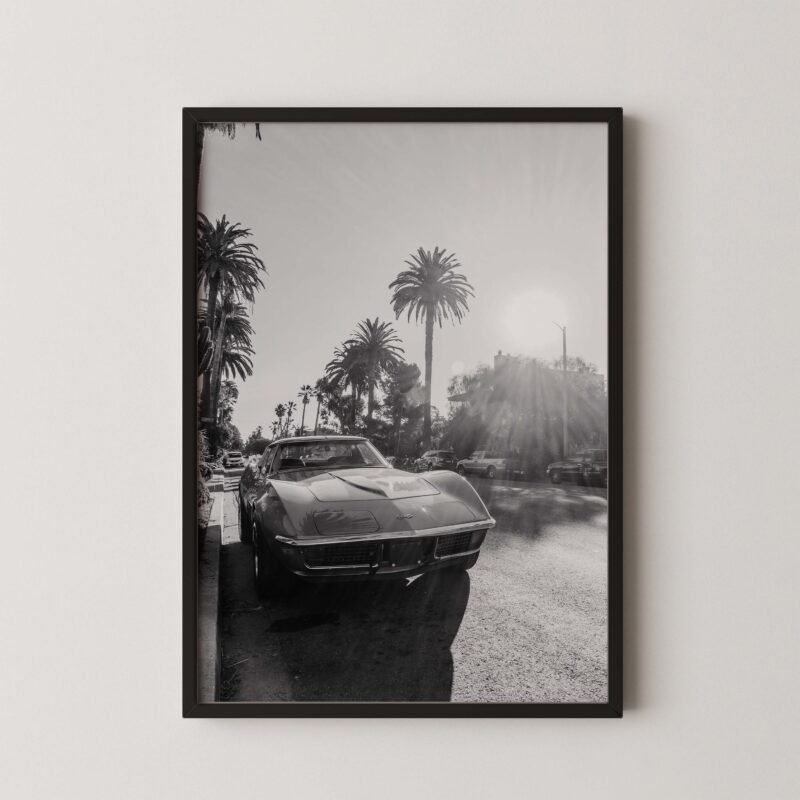 Corvette Retro Car Print