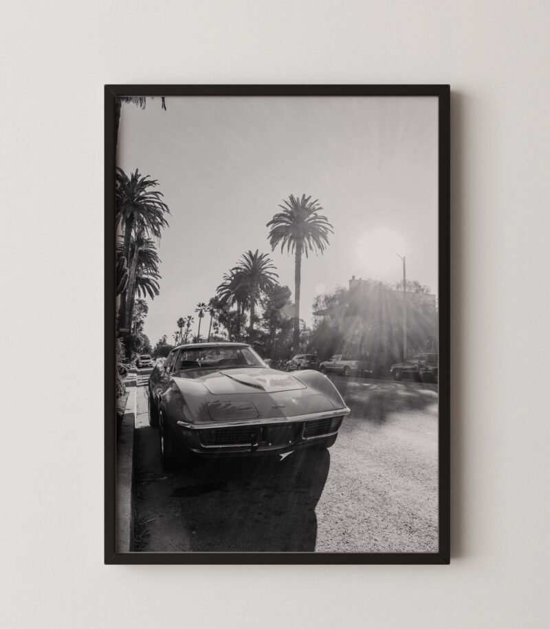 Corvette Retro Car Print