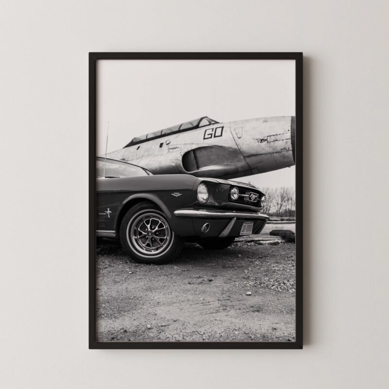 Ford Mustang and Warplane