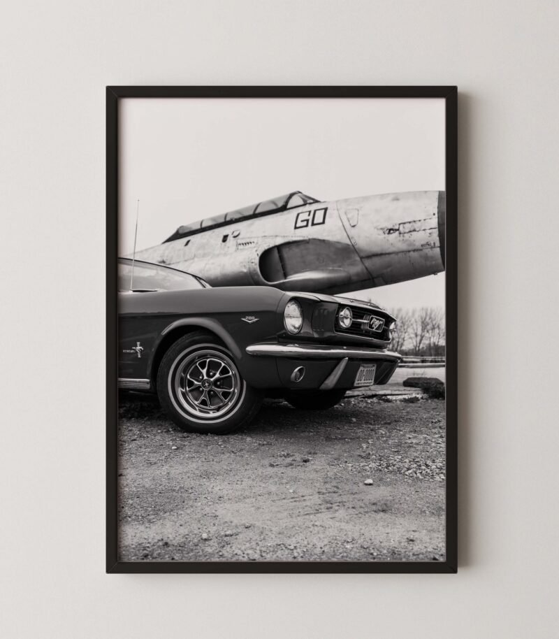 Ford Mustang and Warplane