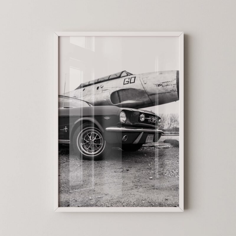 Ford Mustang and Warplane