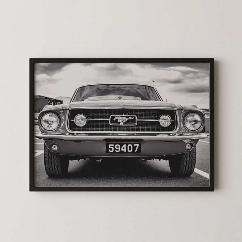 Vintage Ford Mustand Horizontal Print