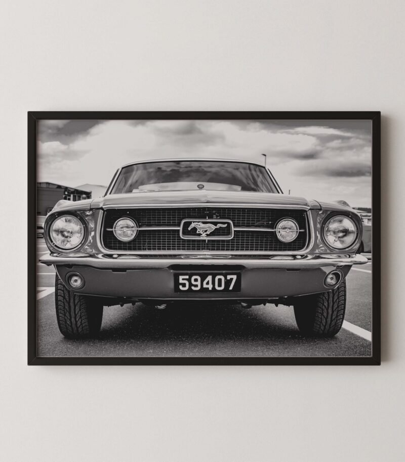 Vintage Ford Mustand Horizontal Print