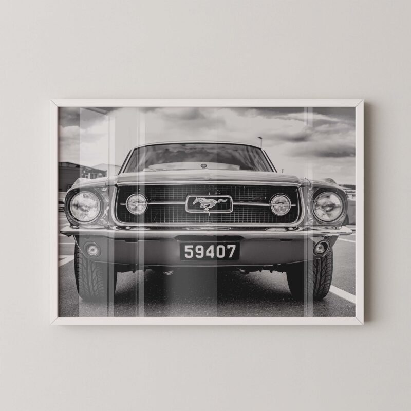 Vintage Ford Mustand Horizontal Print