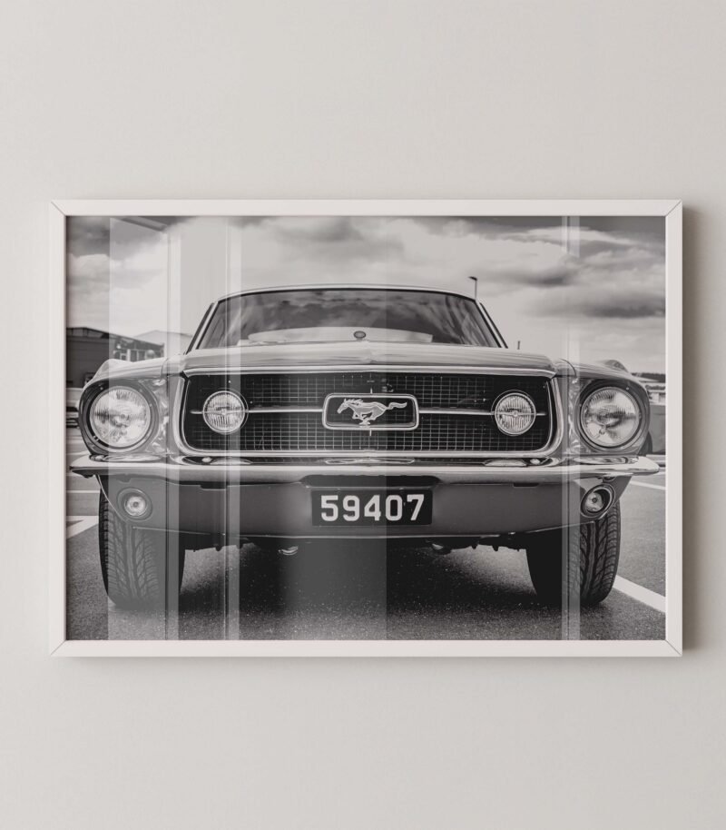 Vintage Ford Mustand Horizontal Print