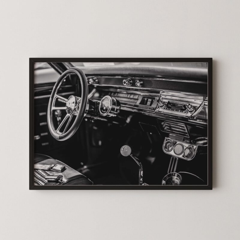 Vintage Ford Mustang Interior Print