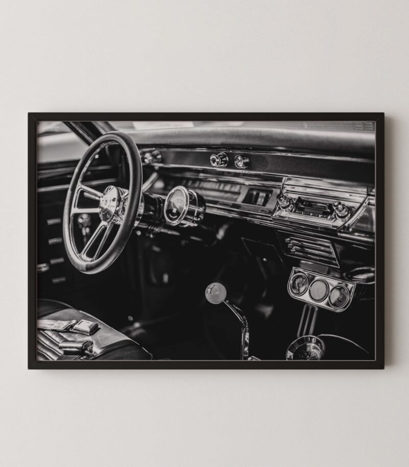 Vintage Ford Mustang Interior Print