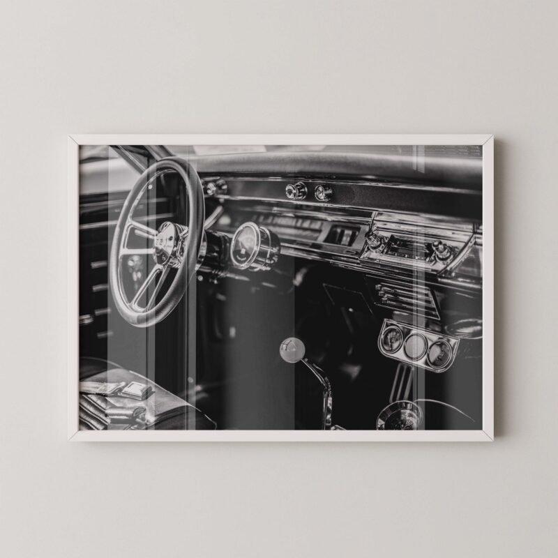 Vintage Ford Mustang Interior Print