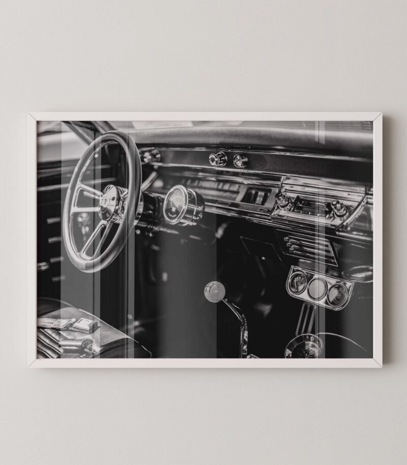 Vintage Ford Mustang Interior Print