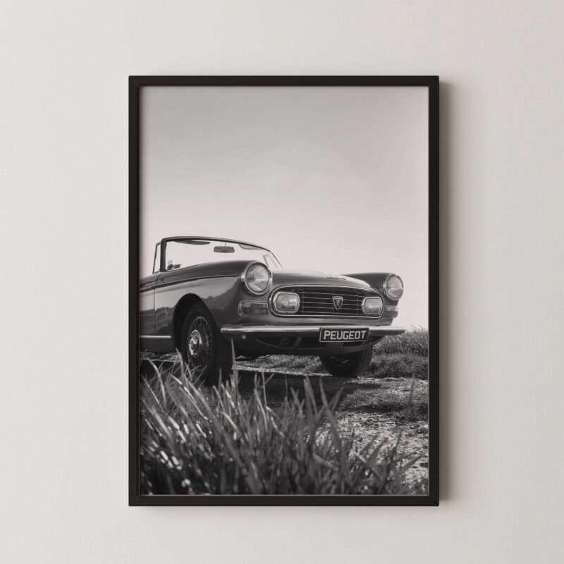 Vintage Peugeot Car Poster