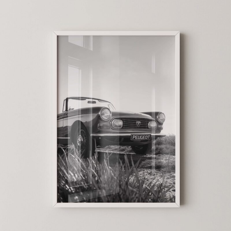 Vintage Peugeot Car Poster