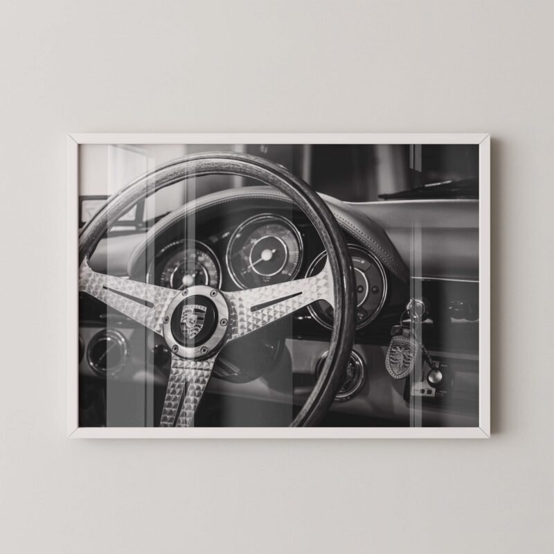 Vintage Porsche Interior Poster