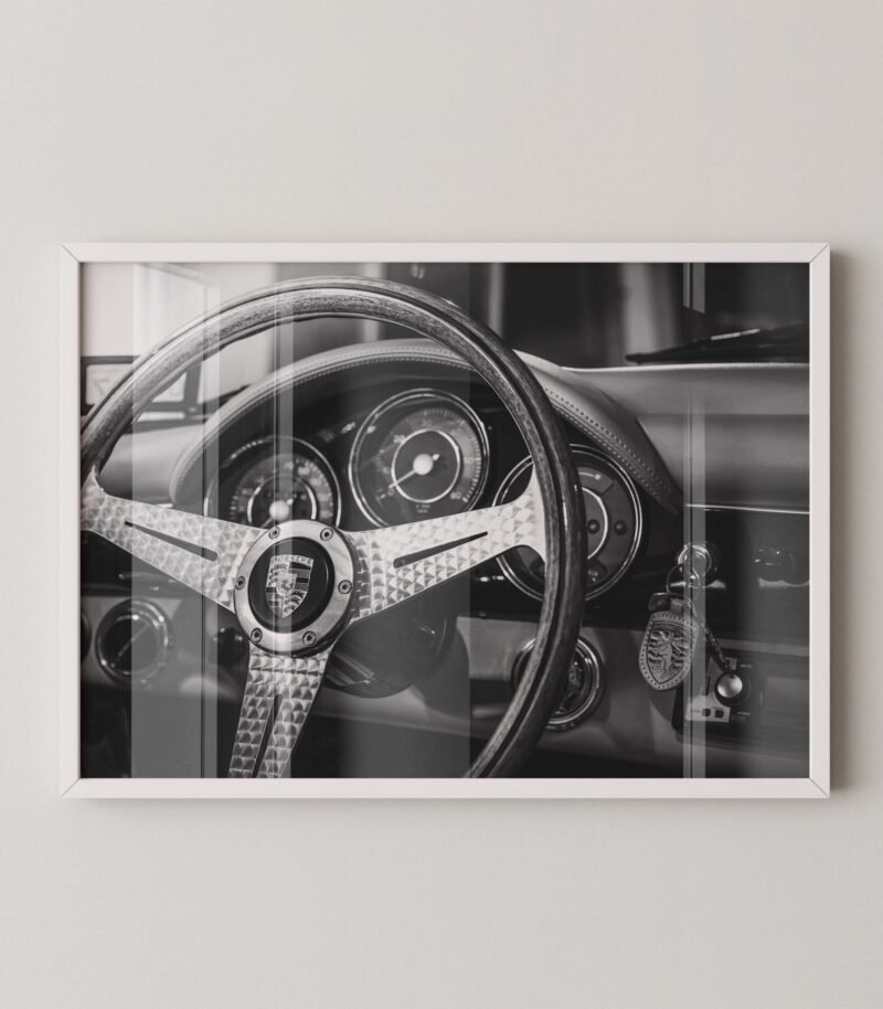 Vintage Porsche Interior Poster