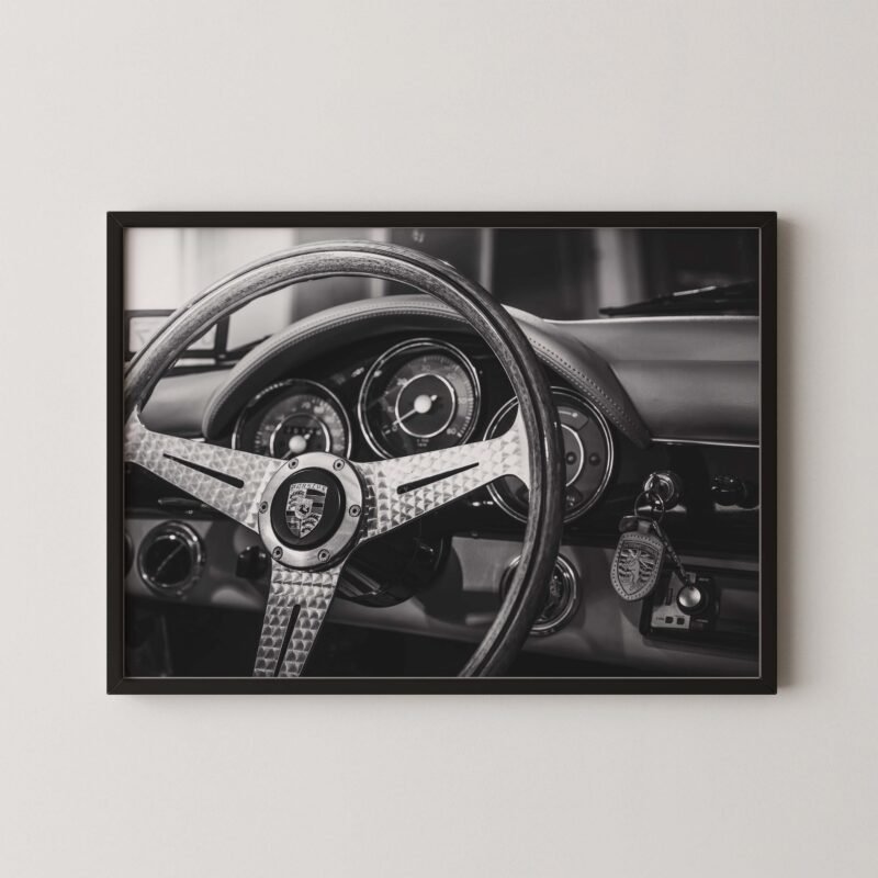 Vintage Porsche Interior Poster