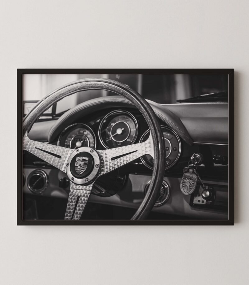Vintage Porsche Interior Poster