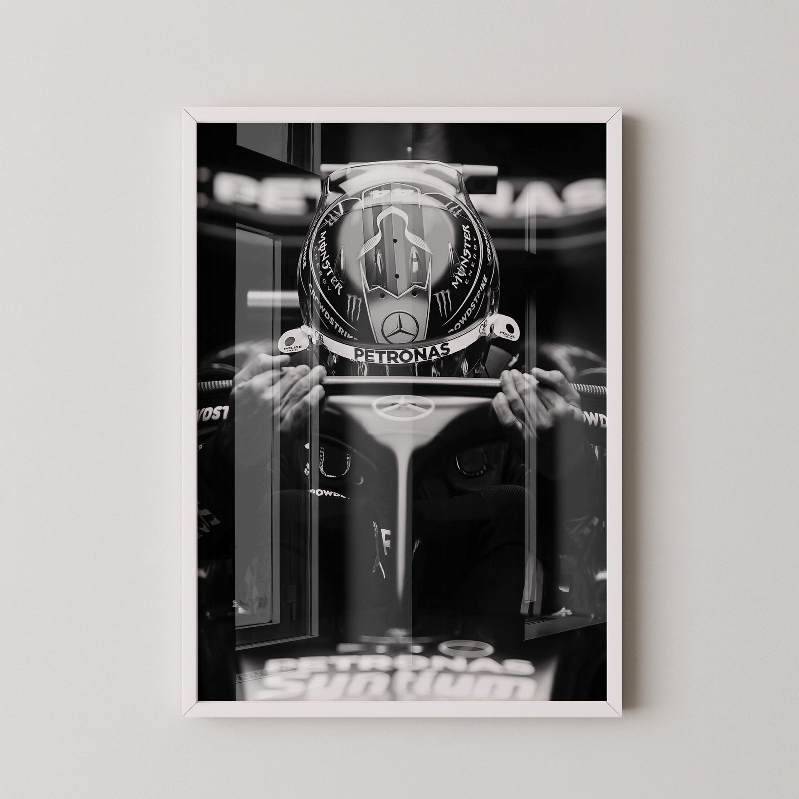 Lewis Hamilton Mercedes Poster - Image 2