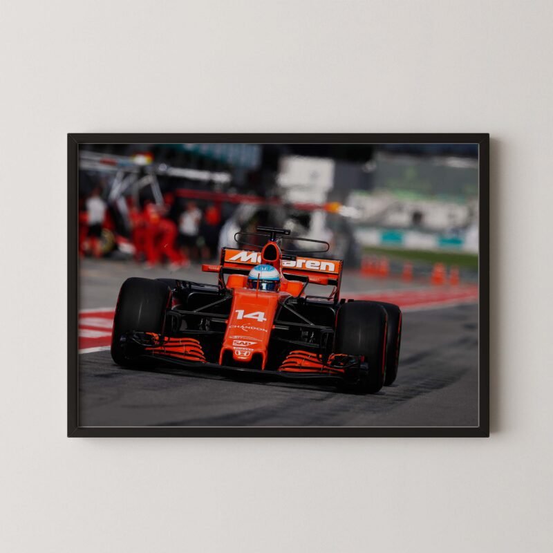 F1 Red Mclaren Pitlane Poster