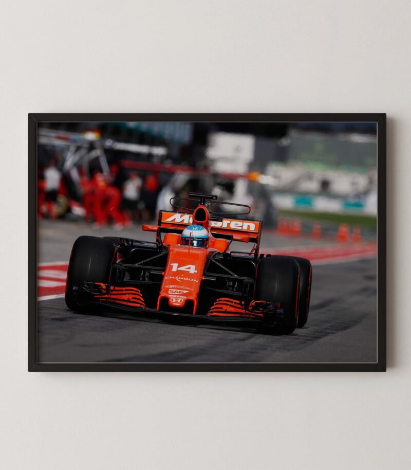 F1 Red Mclaren Pitlane Poster