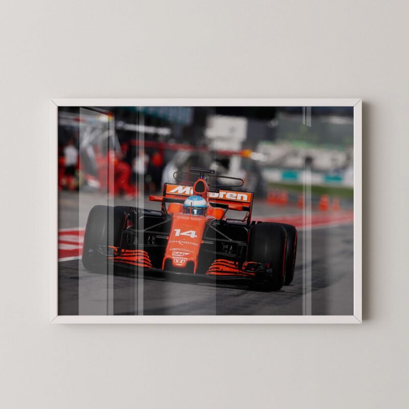 F1 Red Mclaren Pitlane Poster