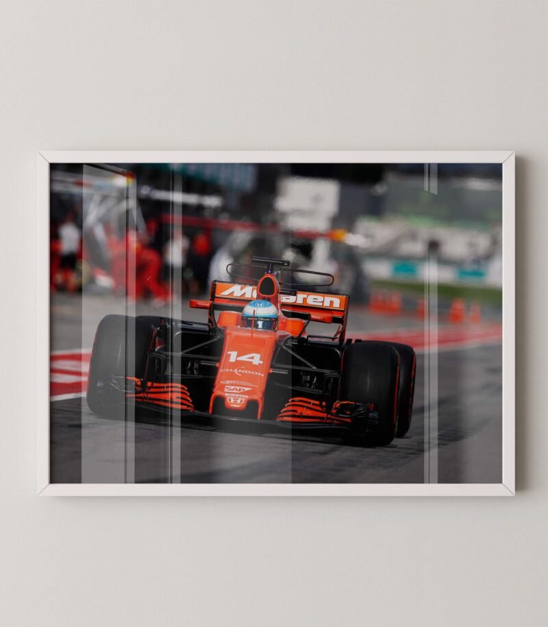 F1 Red Mclaren Pitlane Poster