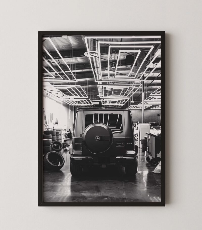 Mercedes G63 Rear View Print