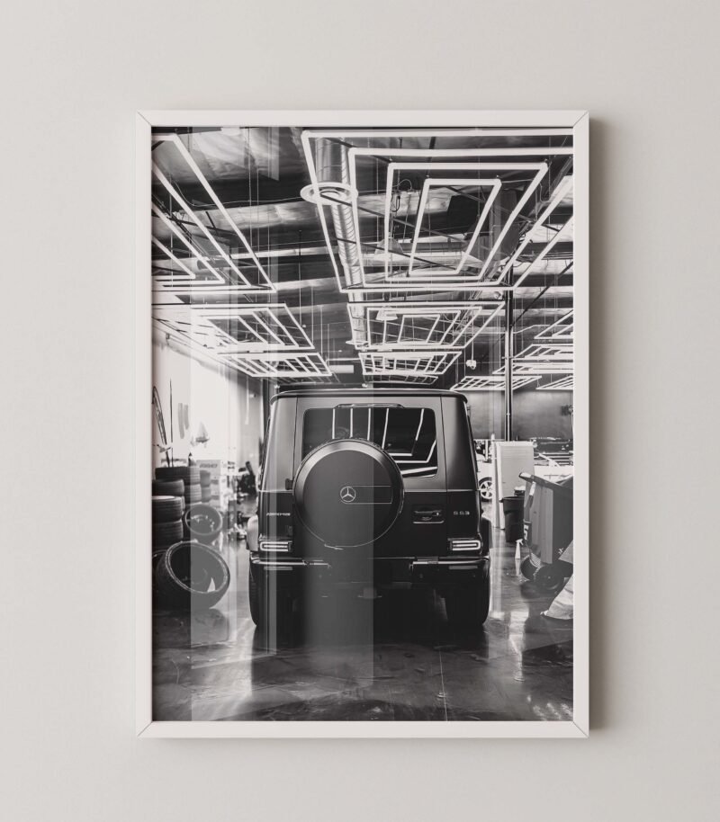 Mercedes G63 Rear View Print