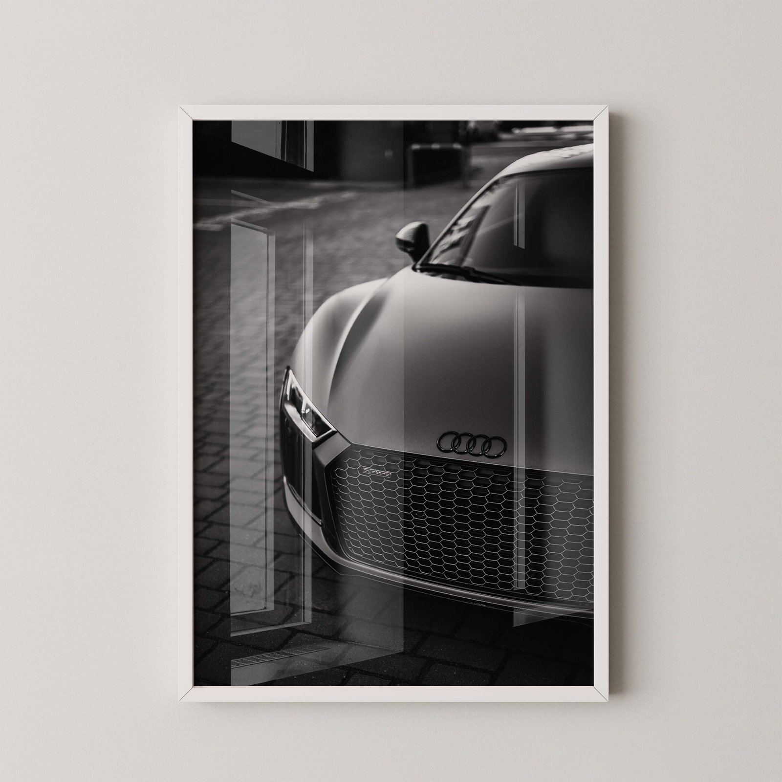Black Audi R8 Car Poster - Image 2