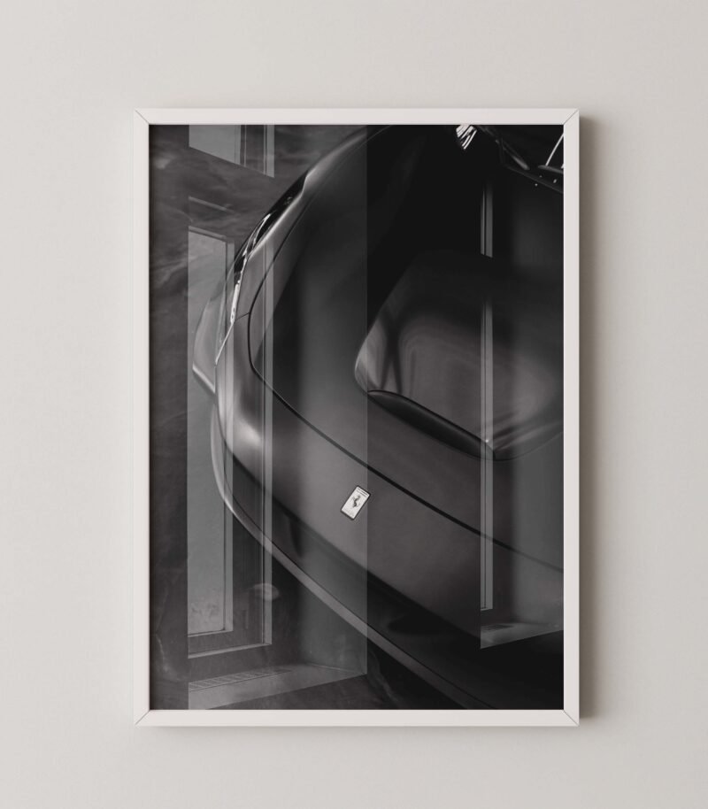 Black Ferrari F8 Supercar Poster