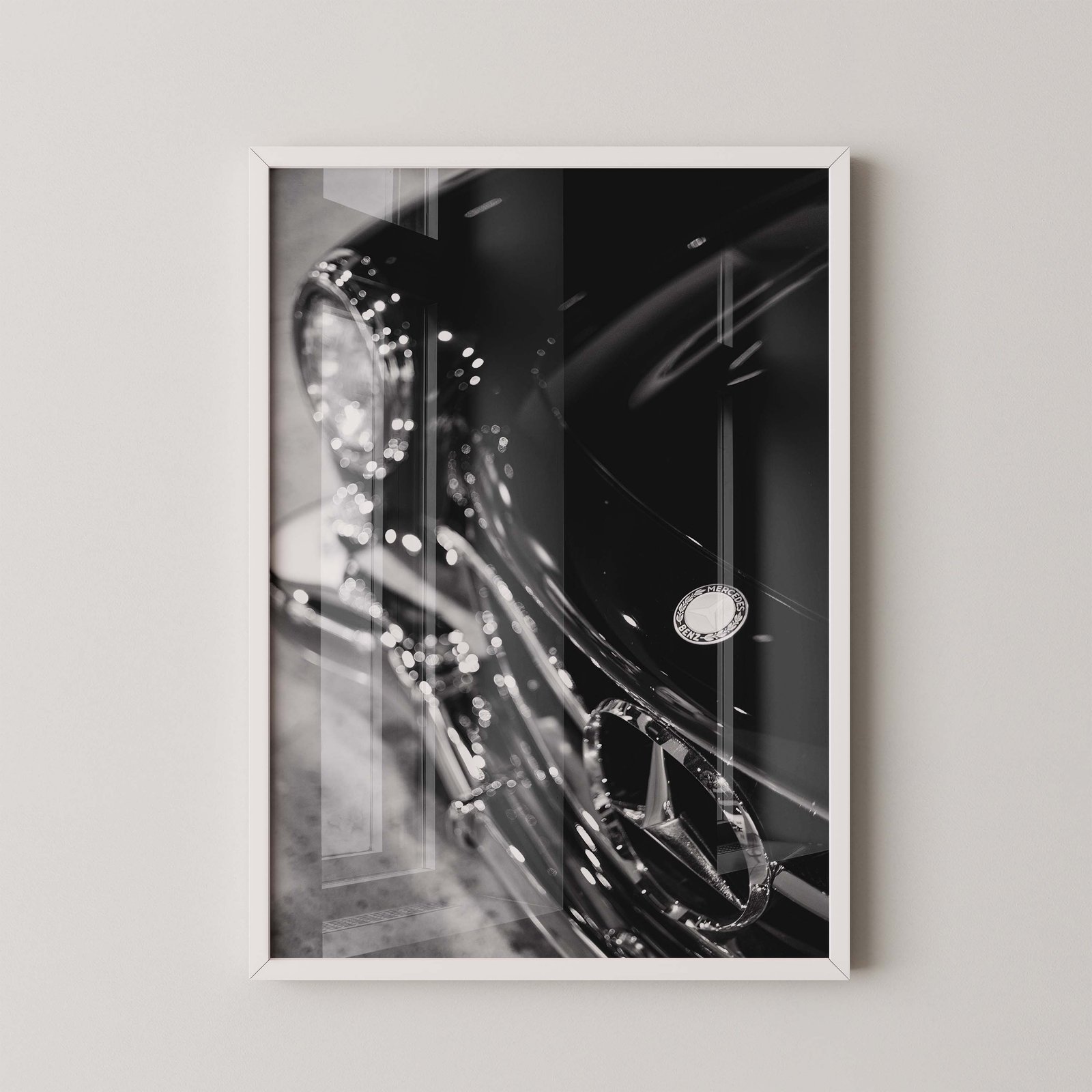 Black Mercedes-Benz 300 SL Print