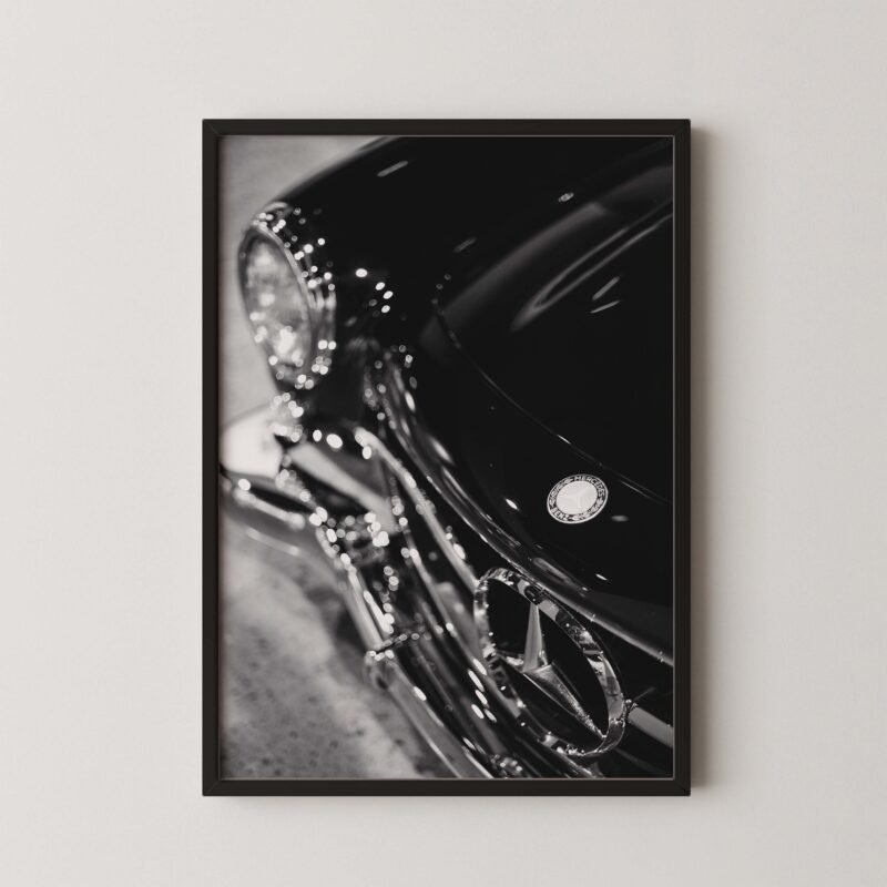 Black Mercedes-Benz 300 SL Print