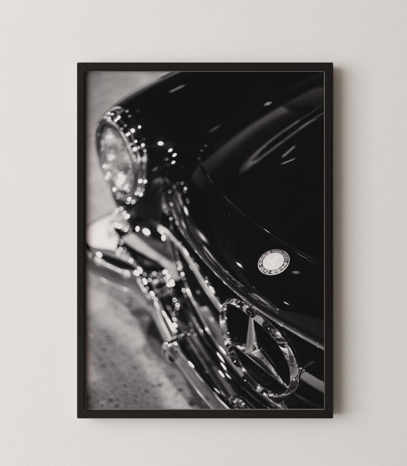 Black Mercedes-Benz 300 SL Print