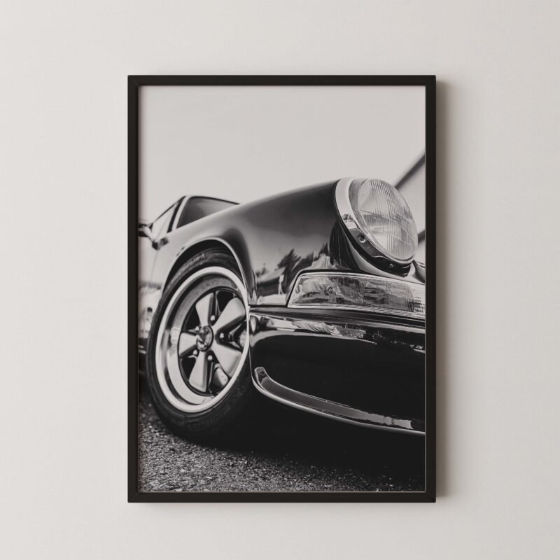 Vintage Black Porsche Poster