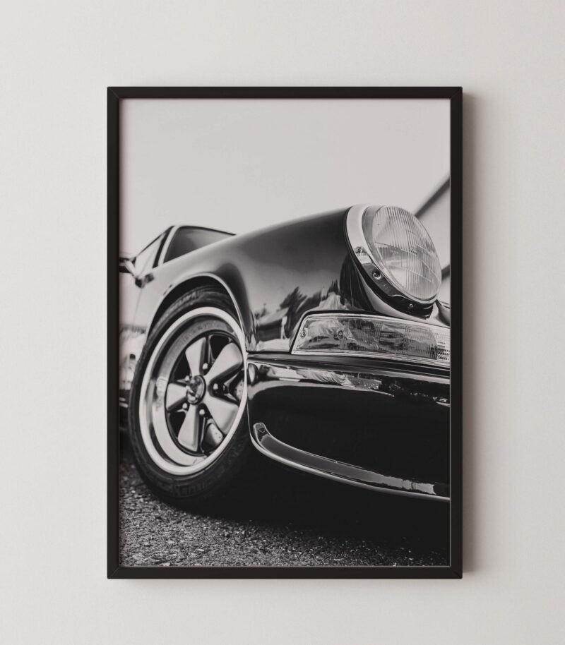 Vintage Black Porsche Poster