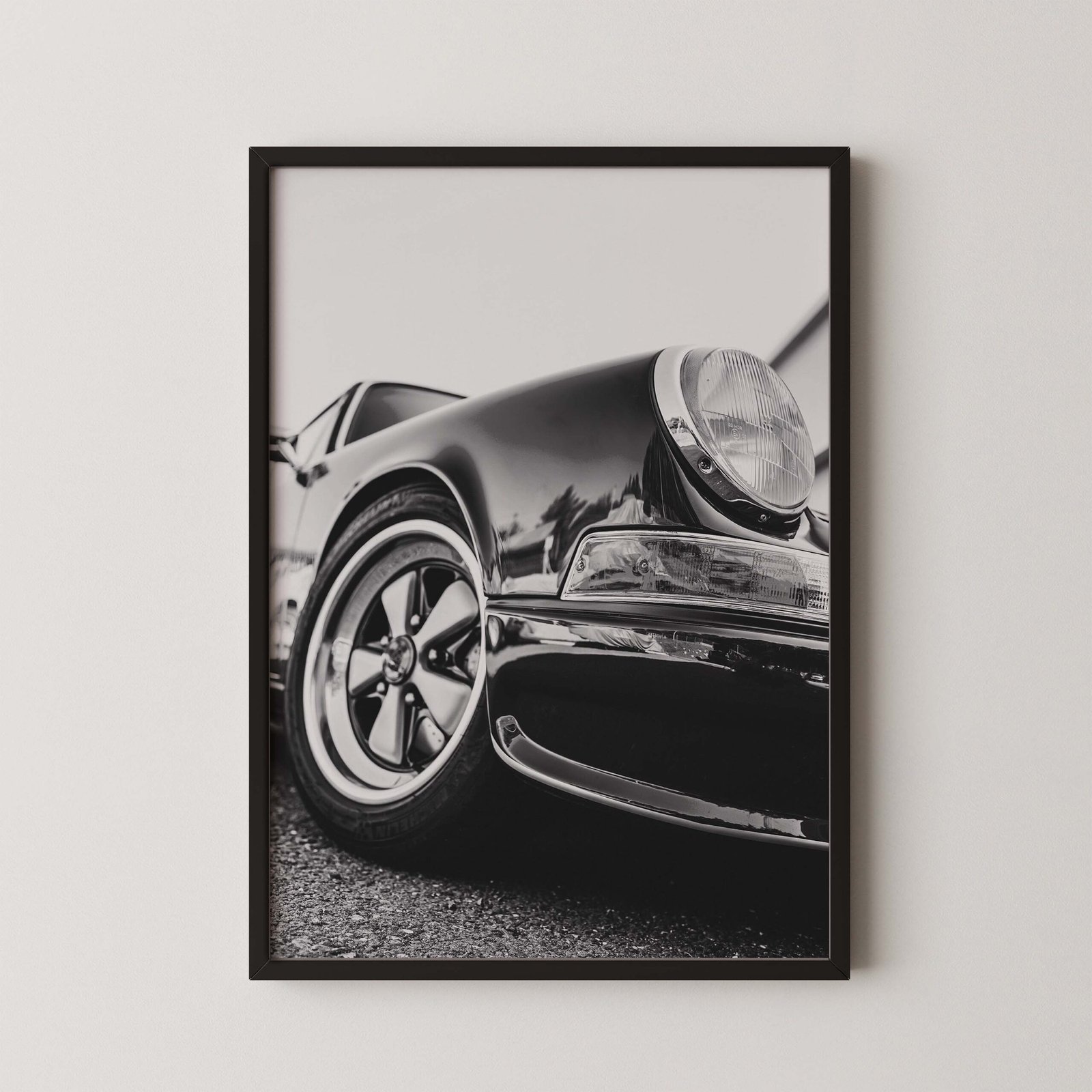 Vintage Black Porsche Poster