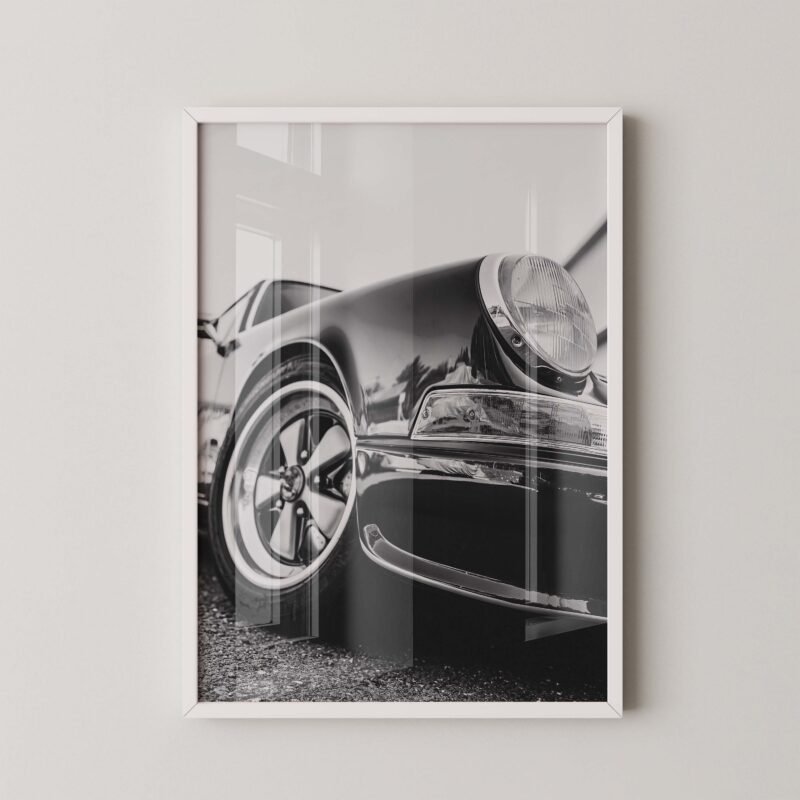 Vintage Black Porsche Poster