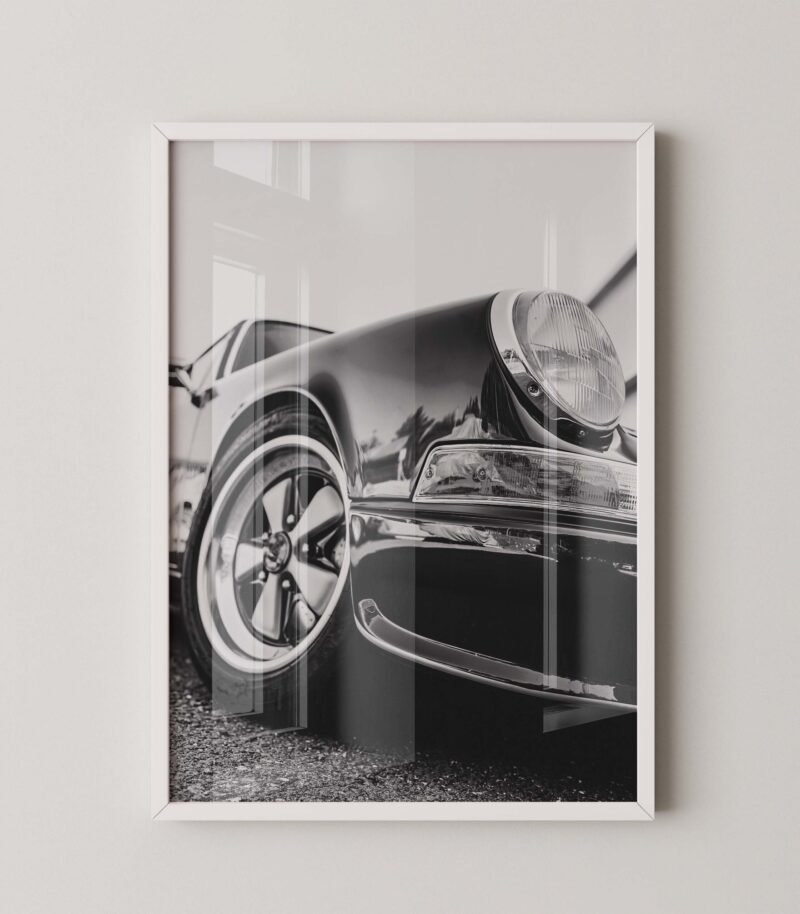 Vintage Black Porsche Poster