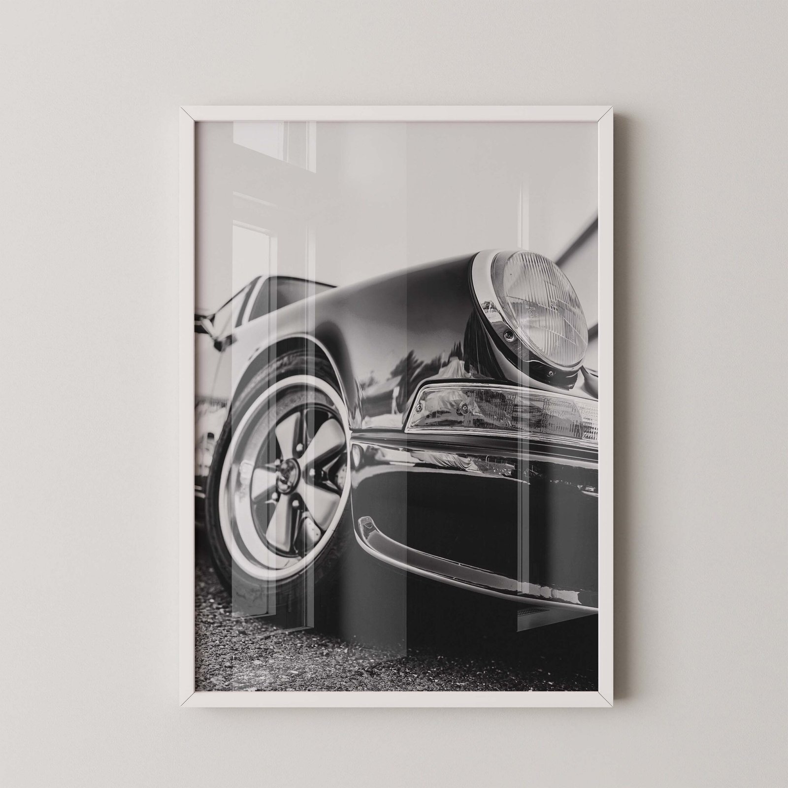 Vintage Black Porsche Poster - Image 2