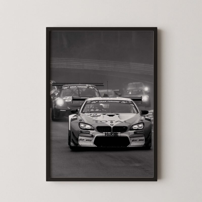 BMW and Porsche GT Racing Poster