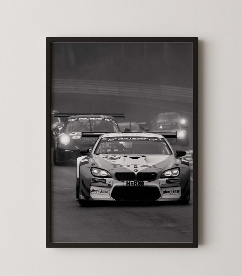 BMW and Porsche GT Racing Poster
