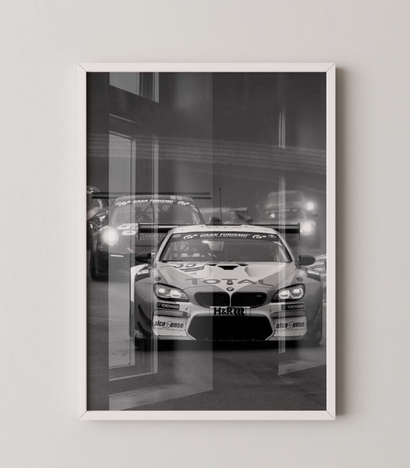 BMW and Porsche GT Racing Poster