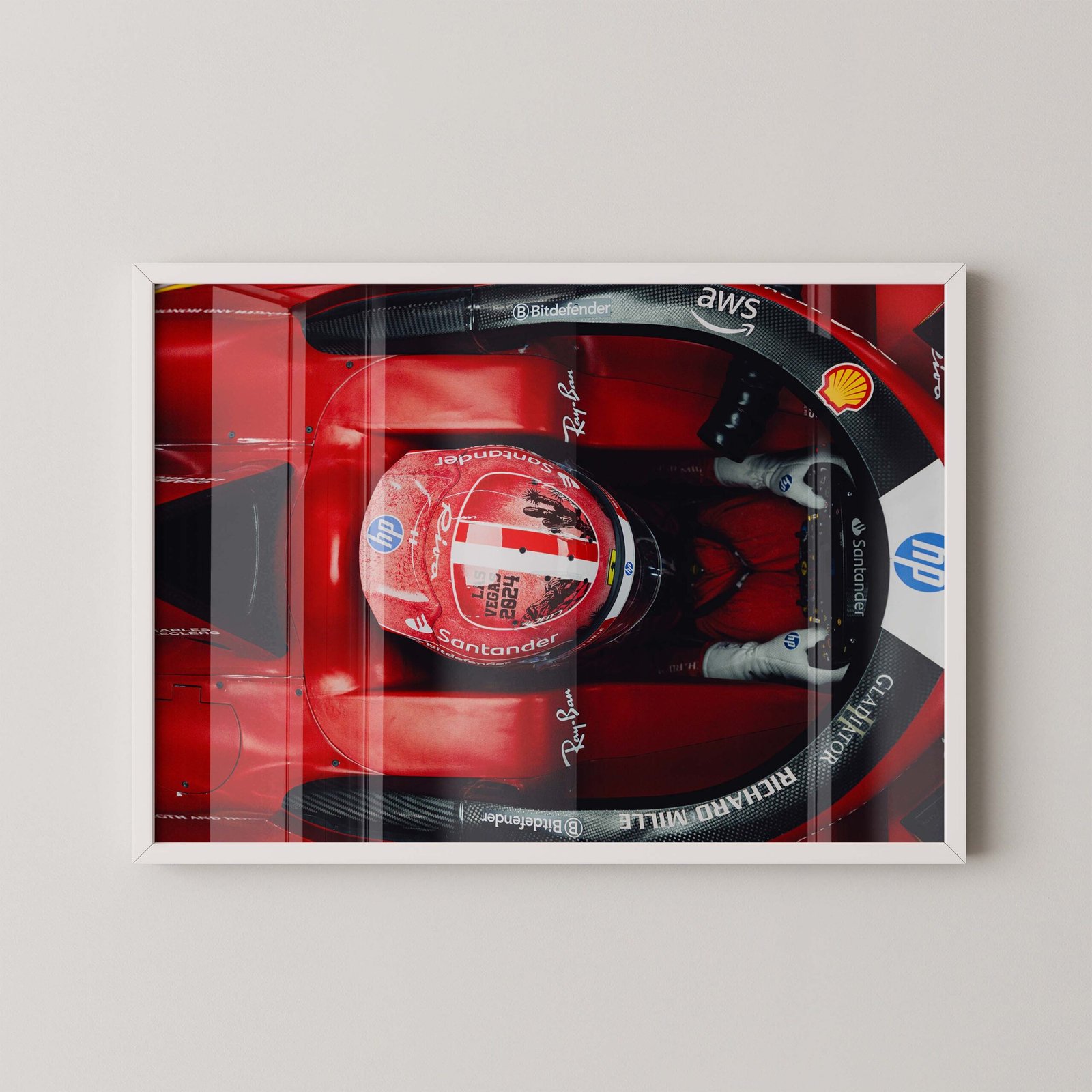 Leclerc Las Vegas 2024 Poster - Image 2