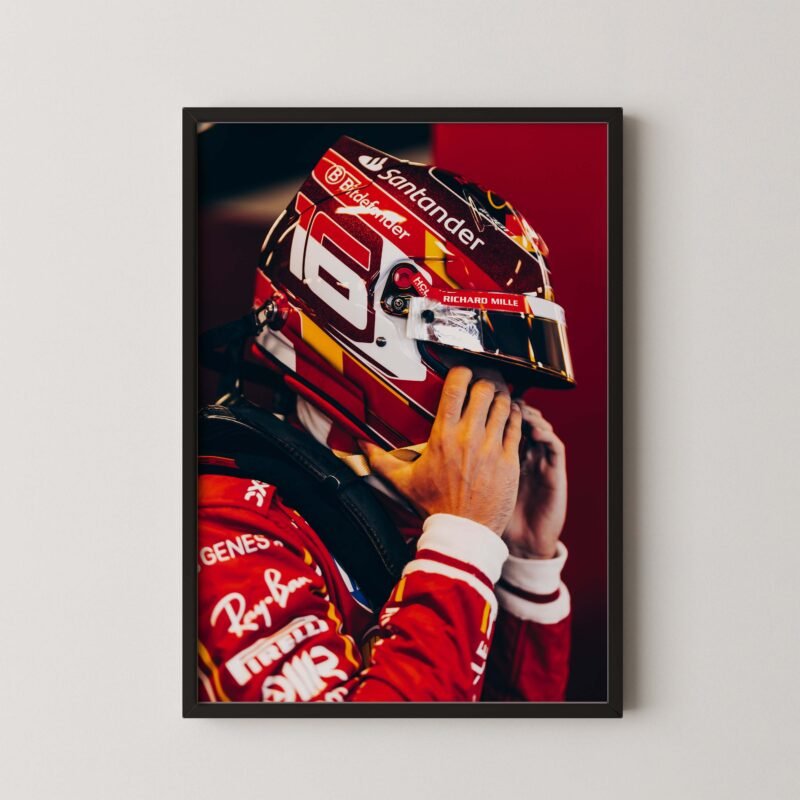 Charles Leclerc Helmet Print