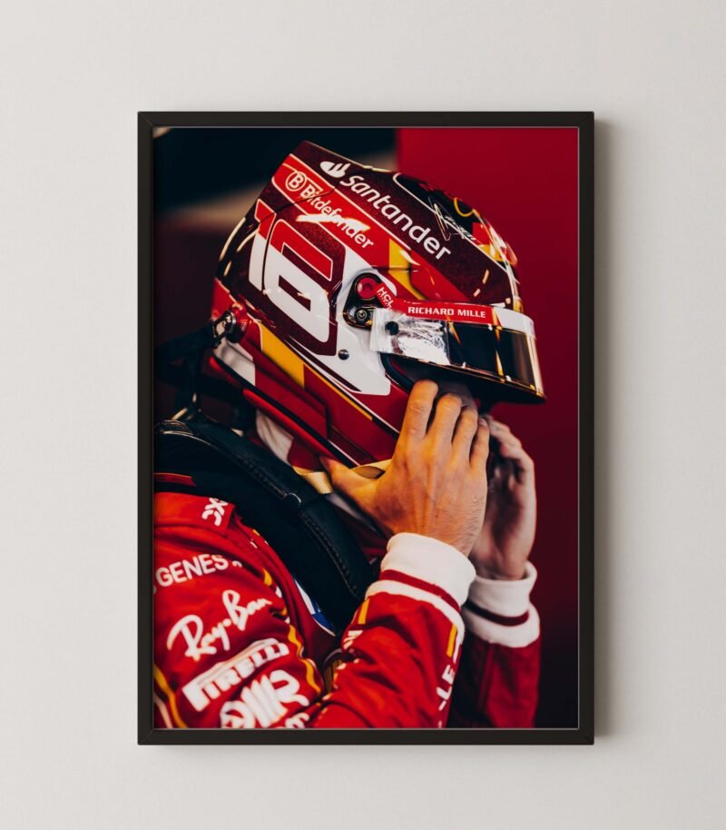Charles Leclerc Helmet Print