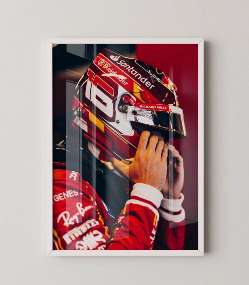 Charles Leclerc Helmet Print