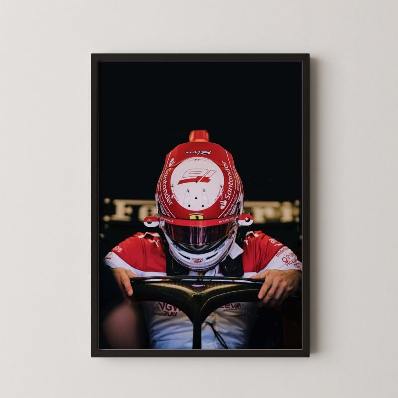 Charles Leclerc Helmet Poster